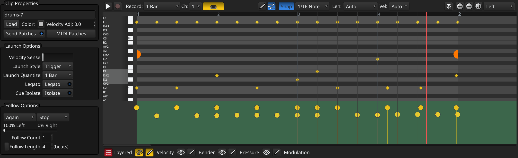 MIDI cue editor