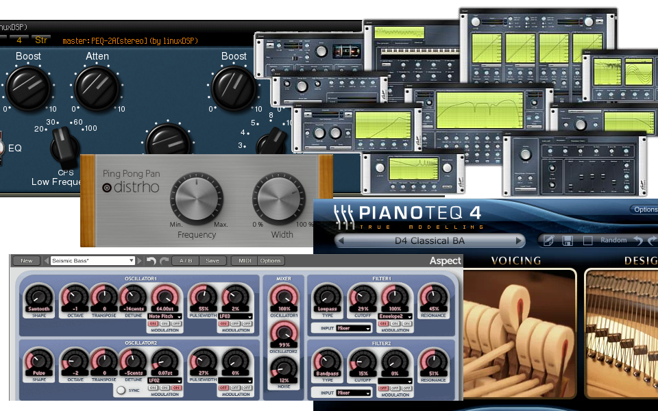 Plugins used in Ardour