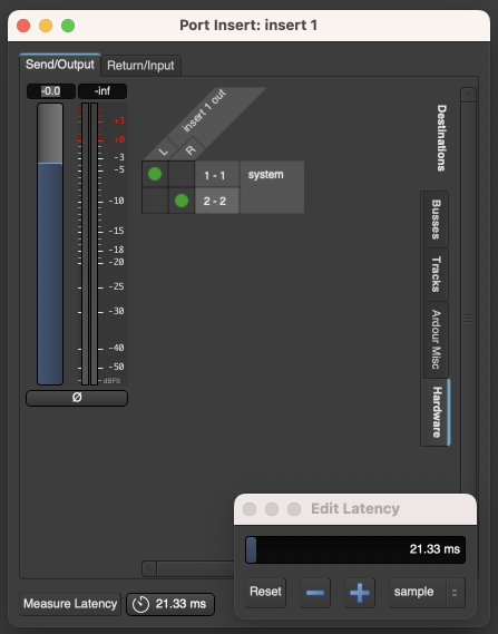 screenshot of the new port insert GUI